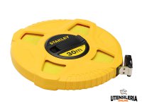 Rotella metrica Stanley 30 metri x 12,7mm con nastro in fibra di vetro e gancio
