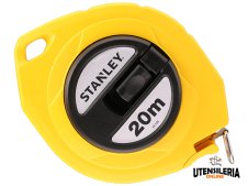 Rotella metrica Stanley 20 metri x 9,5mm con nastro in acciaio Rotella metrica Stanley 20 metri x 9,5mm con nastro in acciaio