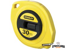 Rotella metrica Stanley 30 metri x 9,5mm con nastro in acciaio Rotella metrica Stanley 30 metri x 9,5mm con nastro in acciaio