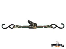 Ancoraggi con tenditore e ganci moto plastificati Strops 25mm x 4mt