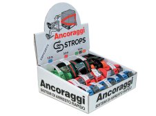Espositore da banco Strops con cinghie di ancoraggio in poliestere per carichi leggeri (26pz)