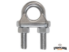Morsetti a cavallotto Strops in acciaio inox AISI 316 per funi (25pz) Morsetti a cavallotto Strops in acciaio inox AISI 316 per funi (25pz)