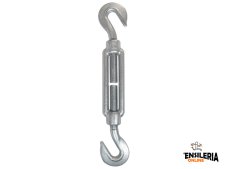 Tenditore a due ganci Strops in acciaio zincato DIN 1480, M6-M39 (10pz) Tenditore a due ganci Strops in acciaio zincato DIN 1480, M6-M39 (10pz)