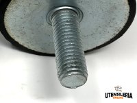 Supporto antivibrante cilindrico in gomma M-M con 2 viti maschio M10