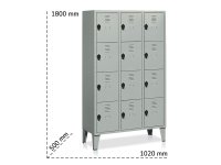 Armadio casellario ad 12 vani Tecnotelai 1020x500x1800mm con piedini