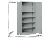 Armadio ante battenti Tecnotelai 1000x500x2000mm con 4 piani regolabili