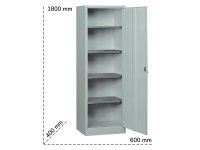 Armadio ante battenti Tecnotelai 600x400x1800mm con 4 piani regolabili