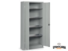 Armadio industriale Tecnotelai con anta e piani regolabili 800x400x1800 mm Armadio industriale Tecnotelai con anta e piani regolabili 800x400x1800 mm