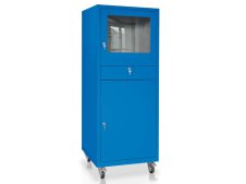 Armadio porta computer Tecnotelai 600x600x1655mm blu con ruote Armadio porta computer Tecnotelai 600x600x1655mm blu con ruote