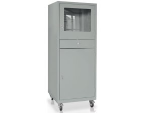 Armadio porta computer Tecnotelai 600x600x1655mm grigio con ruote
