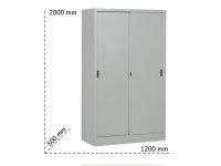 Armadio ante scorrevoli Tecnotelai 1200x500x2000mm con 4 piani regolabili