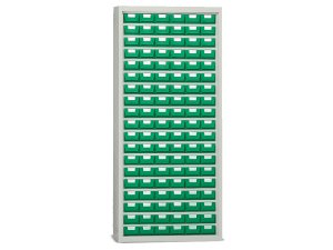 Armadio portaminuteria Tecnotelai 900x355x2000mm con 114 cassetti in plastica