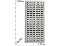 Armadio portaminuteria Tecnotelai 900x355x2000mm con 114 cassetti in metallo