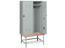 Armadio spogliatoio a 2 vani Tecnotelai 1000x820x2065mm con panca Armadio spogliatoio a 2 vani Tecnotelai 1000x820x2065mm con panca