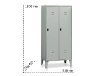 Armadio spogliatoio a 2 vani Tecnotelai 810x500x1800mm con ripiano e divisore interno