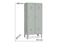 Armadio spogliatoio a 2 vani Tecnotelai Orazio 810x500x1800mm con divisore sporco/pulito