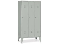 Armadio spogliatoio a 3 vani Tecnotelai 905x500x1800mm con ripiano fisso Armadio spogliatoio a 3 vani Tecnotelai 905x500x1800mm con ripiano fisso