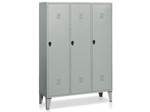 Armadio spogliatoio a 3 vani Tecnotelai 1200x500x1800mm con ripiano e divisore interno