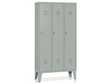 Armadio spogliatoio a 3 vani Tecnotelai 905x330x1800mm con ripiano fisso Armadio spogliatoio a 3 vani Tecnotelai 905x330x1800mm con ripiano fisso