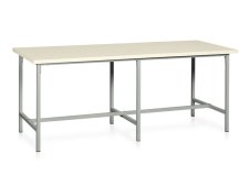 Banco da lavoro Tecnotelai 2000x800x800mm con piano in laminato plastico e poggiapiedi