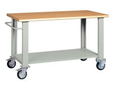 Banco da lavoro Tecnotelai 2000x750x900mm con ruote e piano in legno, portata 450Kg Banco da lavoro Tecnotelai 2000x750x900mm con ruote e piano in legno, portata 450Kg