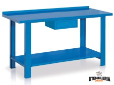 Banco da lavoro Tecnotelai con piano in acciaio e cassetto 1500x670x860mm Banco da lavoro Tecnotelai con piano in acciaio e cassetto 1500x670x860mm