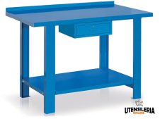 Banco da lavoro Tecnotelai con piano in acciaio e cassetto 1000x670x860mm Banco da lavoro Tecnotelai con piano in acciaio e cassetto 1000x670x860mm