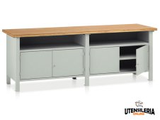 Banco con armadietti Tecnotelai Classic piano in legno 2500x750x900mm