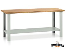 Banco da lavoro Tecnotelai Classic con piano in legno 2000x750x900mm Banco da lavoro Tecnotelai Classic con piano in legno 2000x750x900mm
