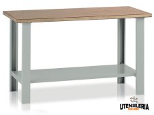 Banco da lavoro Tecnotelai Classic con piano in legno 1500x750x900mm Banco da lavoro Tecnotelai Classic con piano in legno 1500x750x900mm