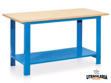 Banco da lavoro Tecnotelai con piano in legno 1500x750x880mm