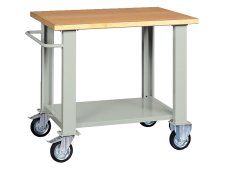 Banco da lavoro Tecnotelai 1000x750x900mm con ruote e piano in legno, portata 450Kg Banco da lavoro Tecnotelai 1000x750x900mm con ruote e piano in legno, portata 450Kg