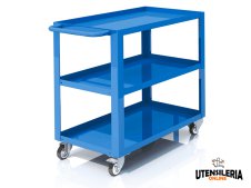 Carrello a 3 vasche Tecnotelai 1040x600x850mm Serie 2014, portata 300kg