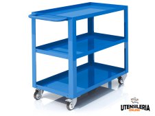 Carrello a tre ripiani Tecnotelai monoblocco 910x450x810mm portata 150kg