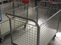 Carrello a pianale Tecnotelai con 4 sponde 1380x660x200/960h mm