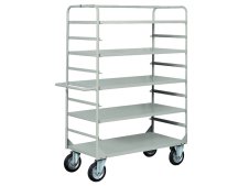 Carrello di servizio Tecnotelai 1320x660x1770mm a 4 ripiani estraibili, portata 450Kg