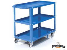 Carrello a tre ripiani Tecnotelai smontabile 1040x600x850mm portata 300kg