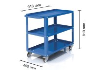 Carrello a tre ripiani Tecnotelai smontabile 910x450x810mm portata 150kg