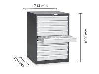 Cassettiera Stark Tecnotelai a 9 cassetti ad estrazione totale 714x725x1000mm