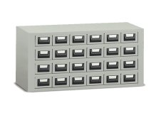 Cassettiera portaminuteria Tecnotelai 900x325x430mm con 24 cassetti in metallo