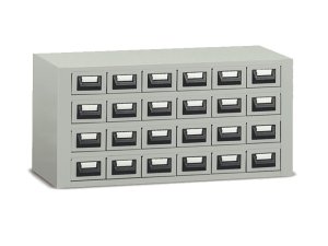 Cassettiera portaminuteria Tecnotelai 900x325x430mm con 24 cassetti in metallo