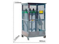 Deposito per stoccaggio esterno bombole di gas Tecnotelai 960x1130x2100mm