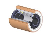 Rullo transpallet Tellure Rota 75 85x60mm in poliuretano TR, compatibile con Linde 0039903512