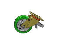 Ruota TR-ROLL con supporto rotante P e freno portata 750Kg 62AL