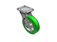 Ruota TR-ROLL supporto elettrosaldato EE MHD rotante 700Kg 62AL