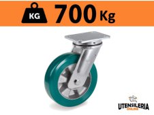 Ruota TR-ROLL supporto elettrosaldato EE MHD rotante 700Kg 62AL