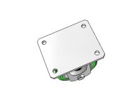 Ruota TR-ROLL supporto elettrosaldato EE MHD fisso 700Kg 62AL