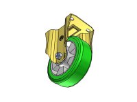 Ruota TR-ROLL con supporto pesante fisso P portata 750Kg 62AL