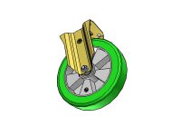 Ruota TR-ROLL con supporto pesante fisso P portata 750Kg 62AL
