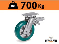 Ruota TR-ROLL supporto rotante EE MHD e freno portata 700Kg 62AL